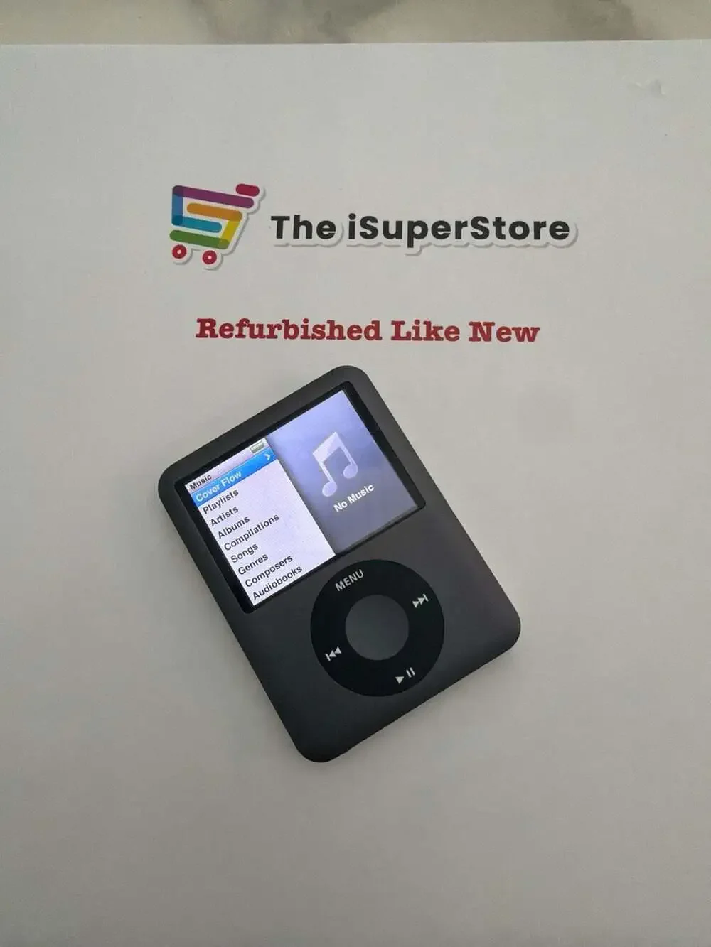 Apple iPod Nano 3rd Generation 8GB Black -Mint - New Battery - 1 YR Warranty